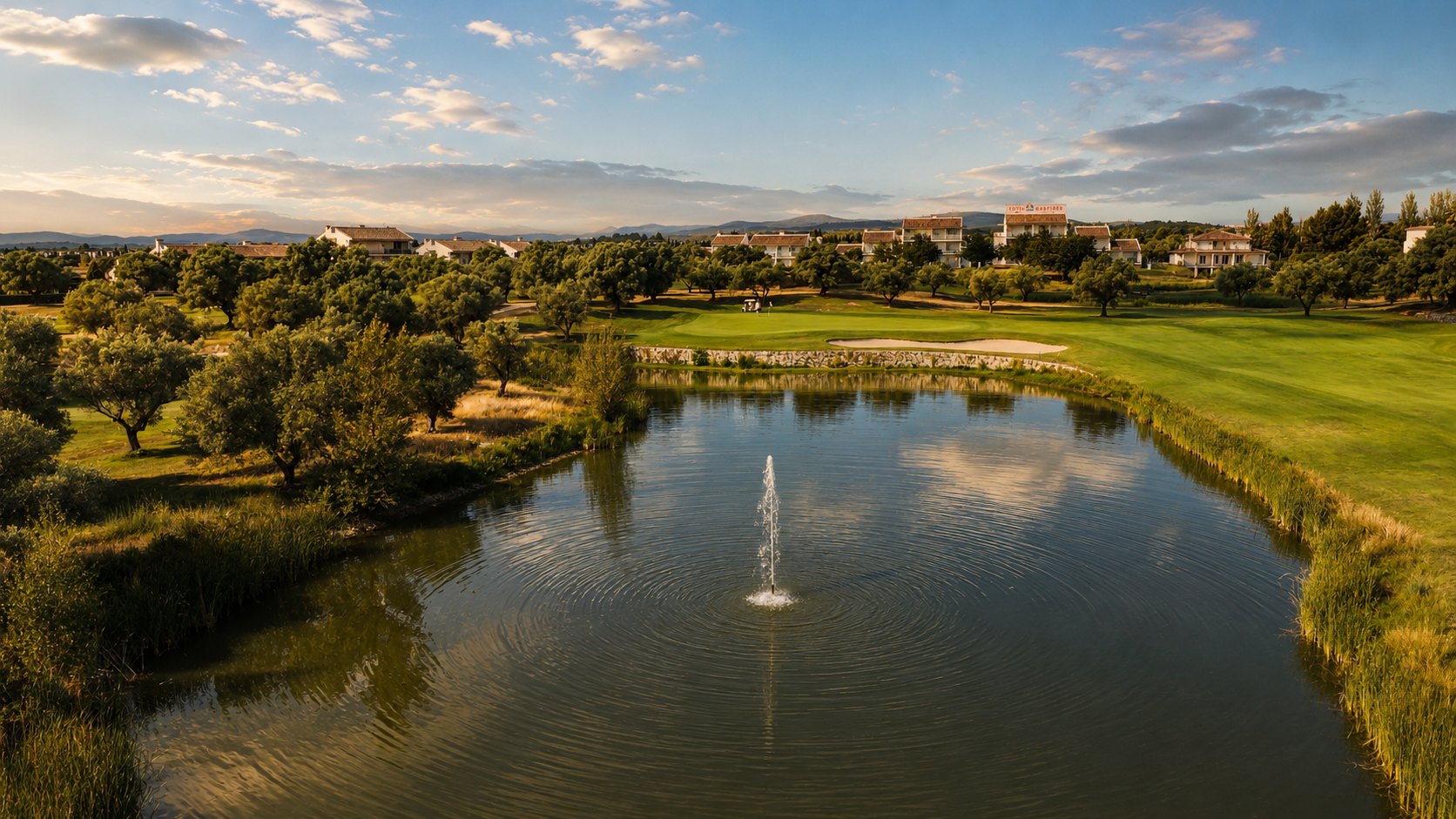 Panorámica Golf al atardecer